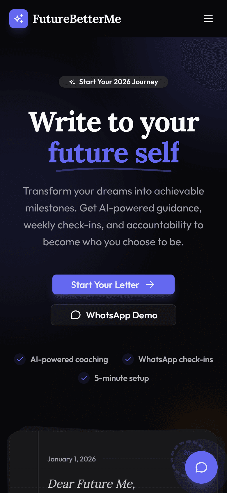 FutureBetterMe — Write to your future self