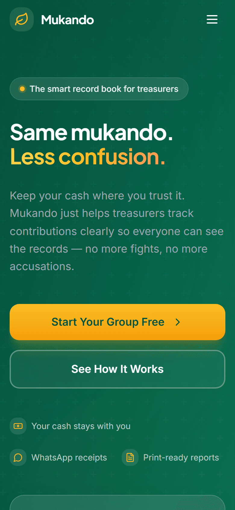Mukando — Same mukando, less confusion