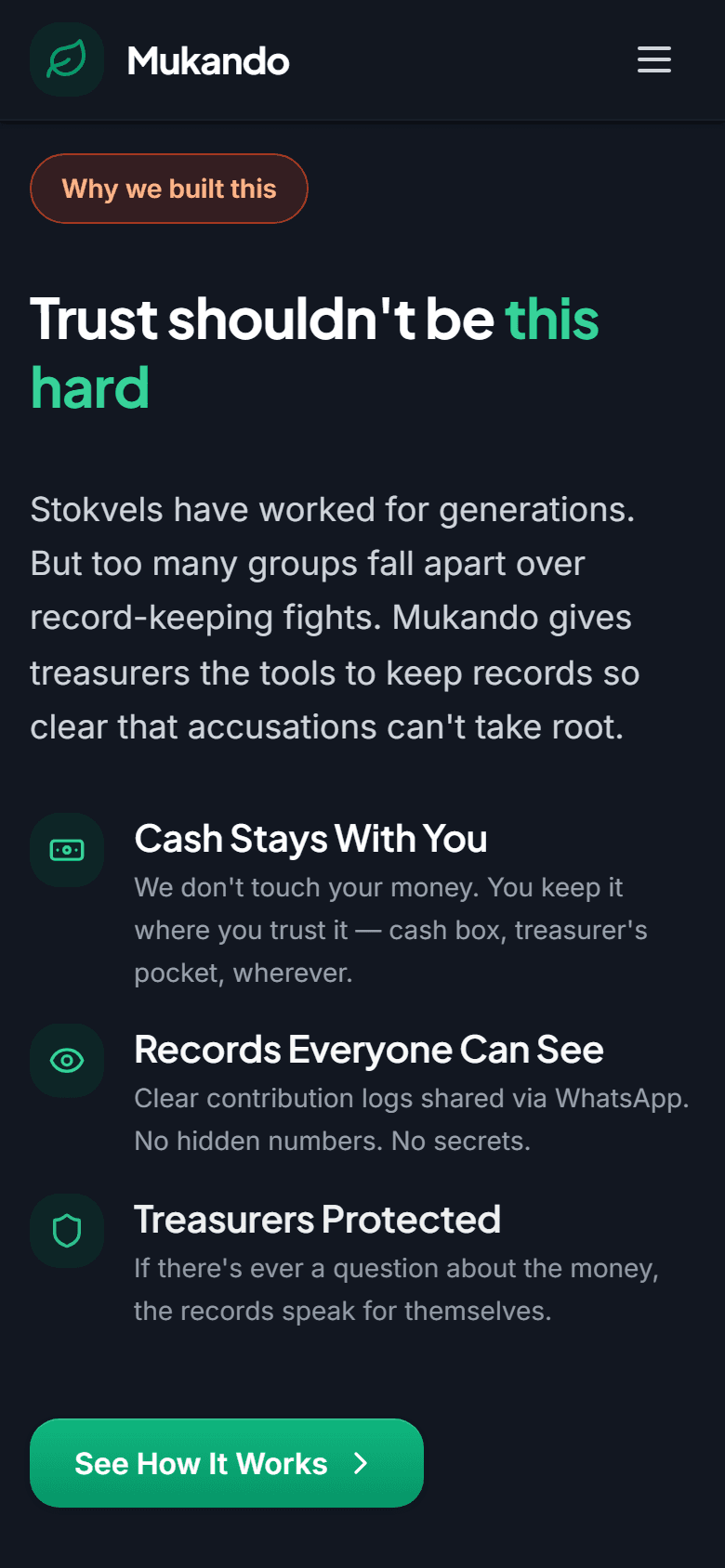 Mukando — Records everyone can trust